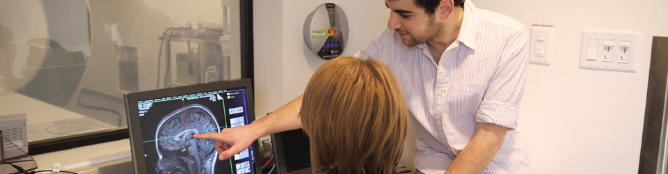 Psychology student working in the fMRI Lab
